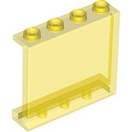 Panel 1 x 4 x 3 [Side Supports / Hollow Studs] in Trans-Yellow
