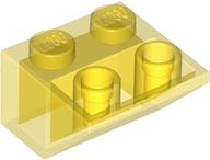 Brick Sloped Inverted 45° 2 x 2 [No Bottom Pin, Bar-sized Stud Holes] in Trans-Yellow