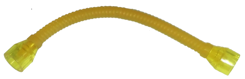 Flexible Hose 8.5L with Tabless Ends (Ends same color as Tube) in Trans-Yellow