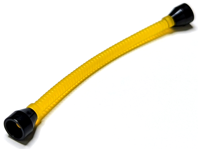 Flexible Hose 8.5L with Tabless Ends Black (Ends different color than Tube) in Trans-Yellow