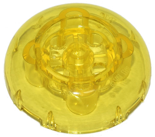 Brick Round 4 x 4 Dome Top with Round 2 x 2 Recessed, 4 Studs in Trans-Yellow