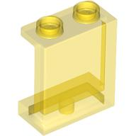 Panel 1 x 2 x 2 [Side Supports / Hollow Studs] in Trans-Yellow