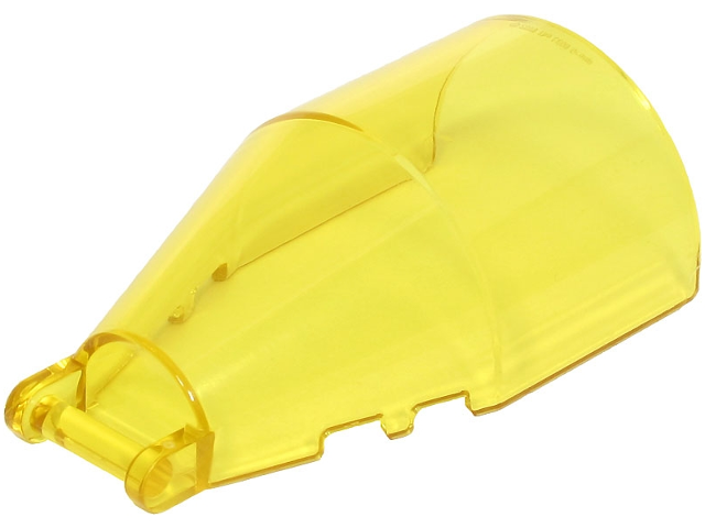 Windscreen 7 x 4 x 2 Round with Handle in Trans-Yellow