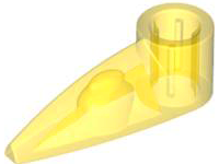 Technic Tooth 1 x 3 with Axle Hole [Hollow Underside] in Trans-Yellow