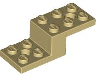 Bracket 5 x 2 x 1 1/3 with Holes, Pin Bottom in Tan