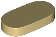 Tile Round 1 x 2 in Tan