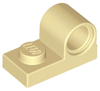 Plate Special 1 x 2 with Pin Hole on Top in Tan