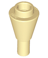 Cone 1 x 1 Inverted with Bar at Bottom (Ice Cream Cone) in Tan