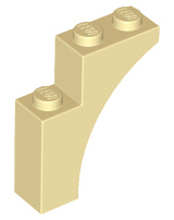 Brick Arch 1 x 3 x 3 [Gothic] in Tan