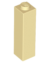 Brick 1 x 1 x 3 in Tan