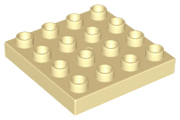 Duplo Plate 4 x 4 in Tan