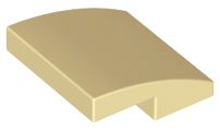 Brick Curved 2 x 2 x 2/3 in Tan