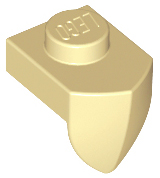 Plate Special 1 x 1 with Vertical Tooth in Tan