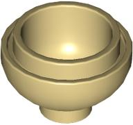Brick Round 2 x 2 Dome Bottom [Open Stud] in Tan