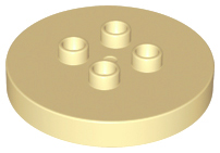 Duplo Plate Round 4 x 4 [aka Table] in Tan