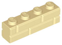 Brick Special 1 x 4 with Masonry Brick Profile in Tan