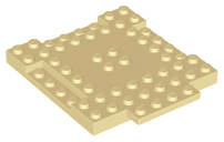 Plate Special 8 x 9 x 2/3 with 1 x 4 Recessed in Tan
