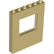 Panel 1 x 6 x 6 with Window in Tan