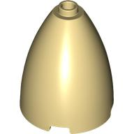 Cone 3 x 3 x 3 (Elliptic Paraboloid) with Internal Axle Hole in Tan