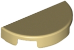 Tile Round 1 x 2 Half Circle in Tan