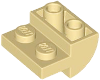 Brick Curved Inverted 2 x 2 with 1 x 2 Cutouts in Tan