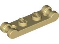 Plate Special 1 x 2 with Handles on Ends in Tan