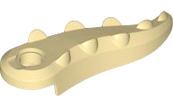 Animal Body Part, Alligator / Crocodile Tail with Hole in Tan