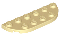 Plate Round Corners 2 x 6 Double in Tan
