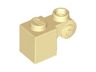 Brick Special 1 x 1 with Scroll with Open Stud in Tan