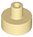 Tile Special Round 1 x 1 with Hollow Bar in Tan