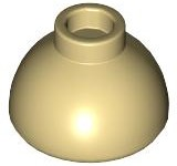 Brick Round 1.5 x 1.5 Dome Top [Plain] in Tan
