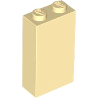 Brick 1 x 2 x 3 with Bottom Stud Holder in Tan
