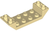 Brick Sloped Inverted 45° 6 x 2 Double with 2 x 4 Recessed in Tan