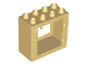 Duplo Door / Window Frame with Raised Door Outline in Tan