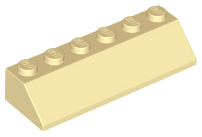 Brick Sloped 45° 2 x 6 in Tan