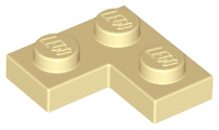 Plate 2 x 2 Corner in Tan