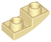 Brick Curved Inverted 2 x 1 in Tan