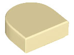 Tile Round 1 x 1 Half Circle in Tan