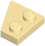 Wedge Plate 2 x 2 Right in Tan