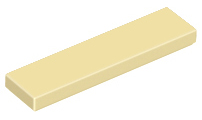 Tile 1 x 4 with Groove in Tan