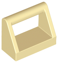 Tile Special 1 x 2 with Handle in Tan