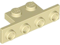 Bracket 1 x 2 - 1 x 4 [Square Corners] in Tan