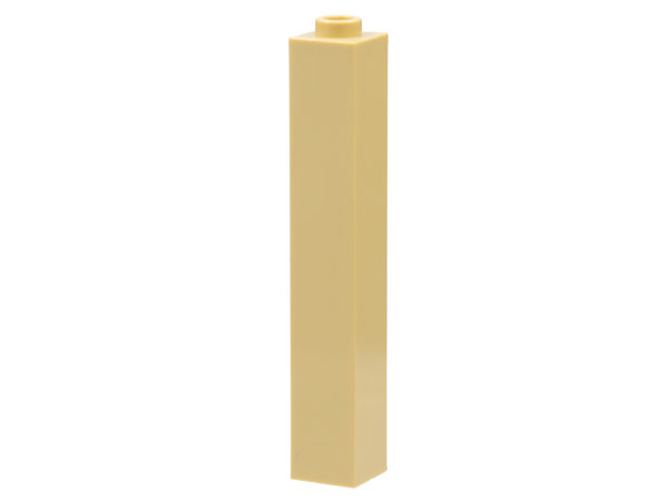 Brick 1 x 1 x 5 with Blocked Open or Hollow Stud in Tan