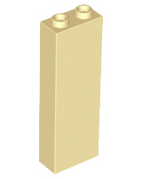 Brick 1 x 2 x 5 with Hollow Studs in Tan