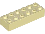 Brick 2 x 6 in Tan