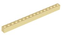 Brick 1 x 16 in Tan