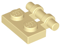 Plate Special 1 x 2 Side Handle [Free Ends] in Tan