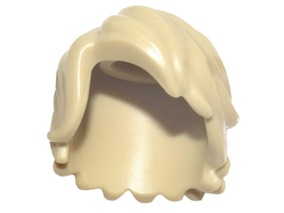 Hair Tousled Mid-Length with Side Part in Tan