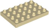 Duplo Plate 4 x 6 in Tan