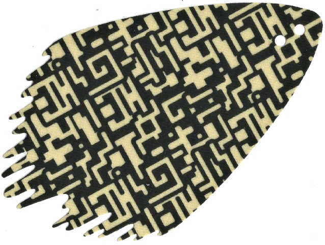 Large Figure Cape, Black Pattern print in Tan